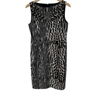 Vince Camuto Sleeveless Animal Print Zipper Back Dress, 8